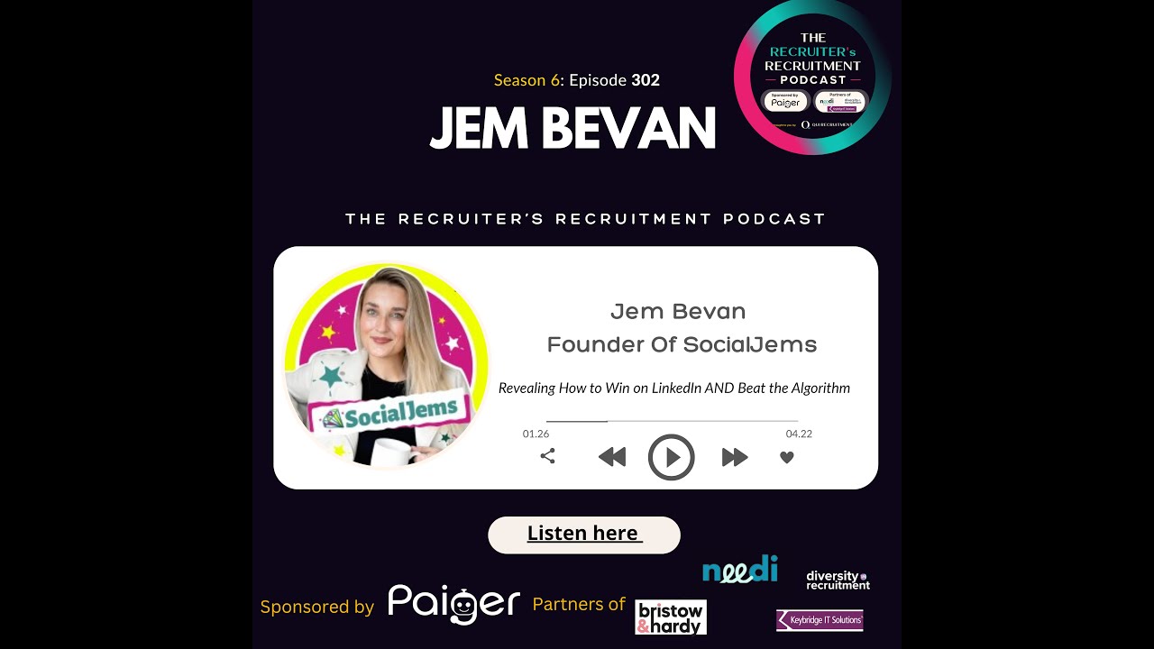 EP302: Jem Bevan, Founder of SocialJems - Revealing How to Win on LinkedIn AND Beat the Algorithm