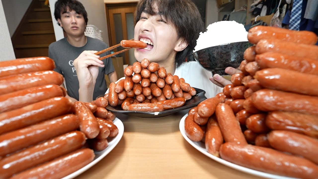 コンビニの人にすごいことされたのでウィンナー買いすぎました。【大食い】