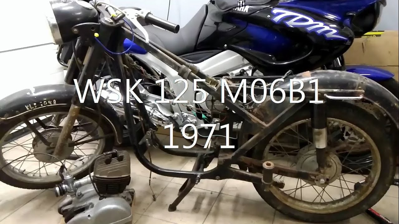 WSK 125 M06 B1 #8  Stojak na silnik + sprawdzenie gładzi cylindra