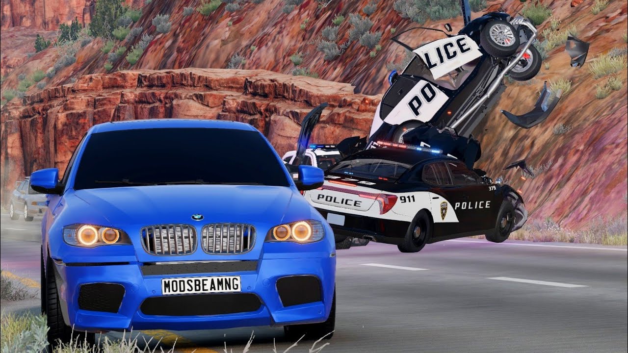 Epic Police Chases & Crashes #3 | BeamNG Drive - SmashLab