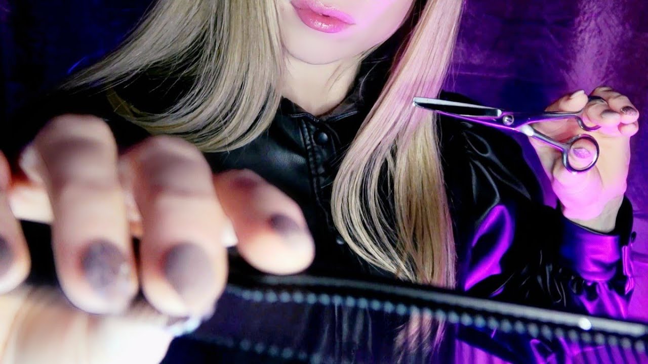 ASMR Barber Shop Roleplay - Relaxing Haircut, Whispering, Slow Hair Brushing for Sleep