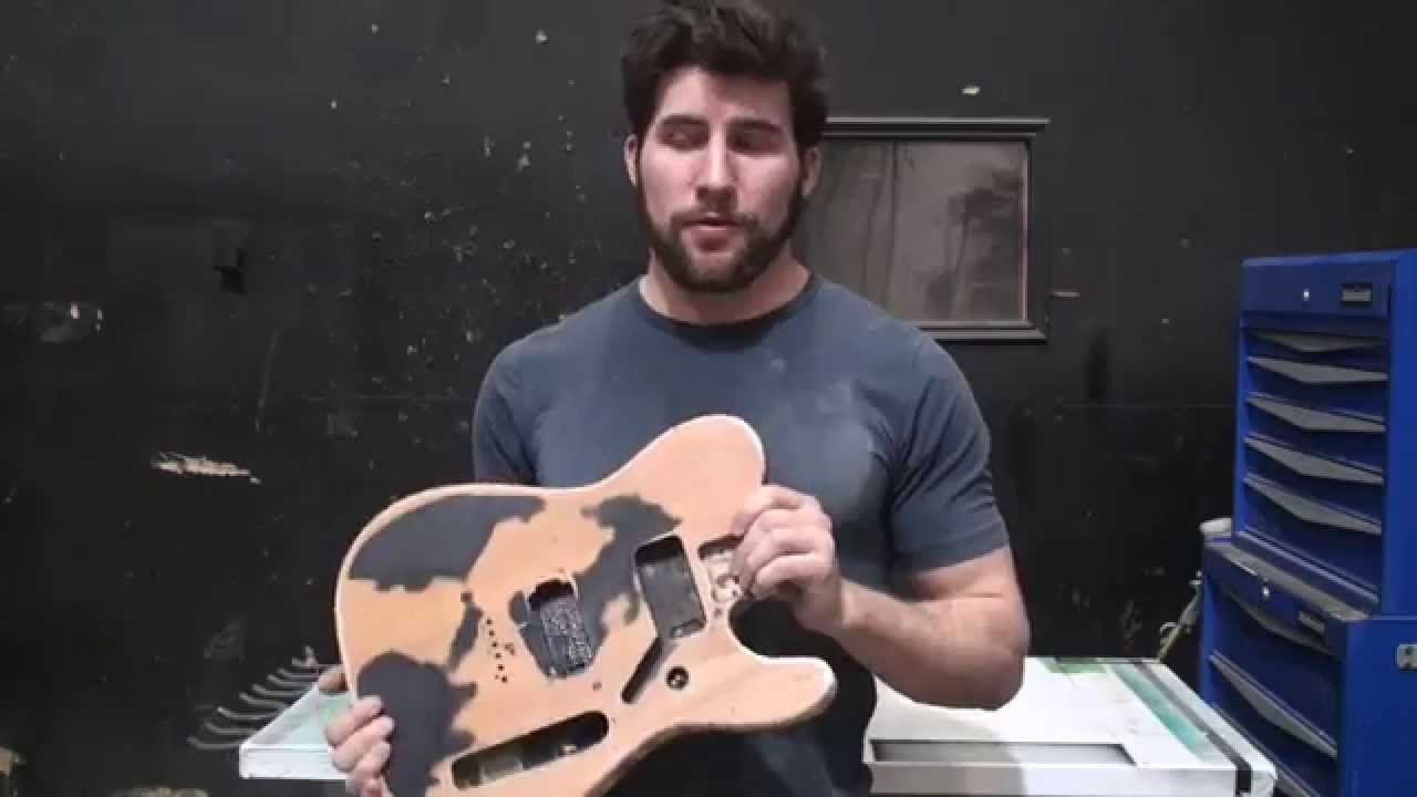 Repairing dents and damaged paint on a guitar - Memorial tribute guitar