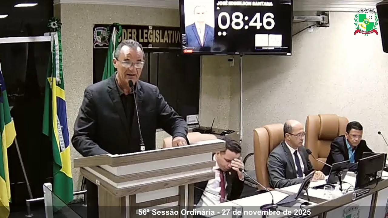 56ª Sessão Ordinária da Câmara Municipal de Campo do Brito em 27/11/2025