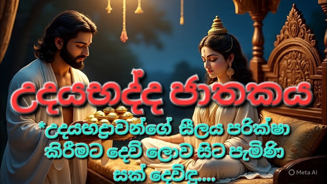 🙏උදයභද්ද ජාතකය|උදයභද්&zwj;රා දේවියගේ සීලය පරික්ෂා කිරීමට පැමිණි සක් දෙවිඳු.|jathaka katha|sinhala katha