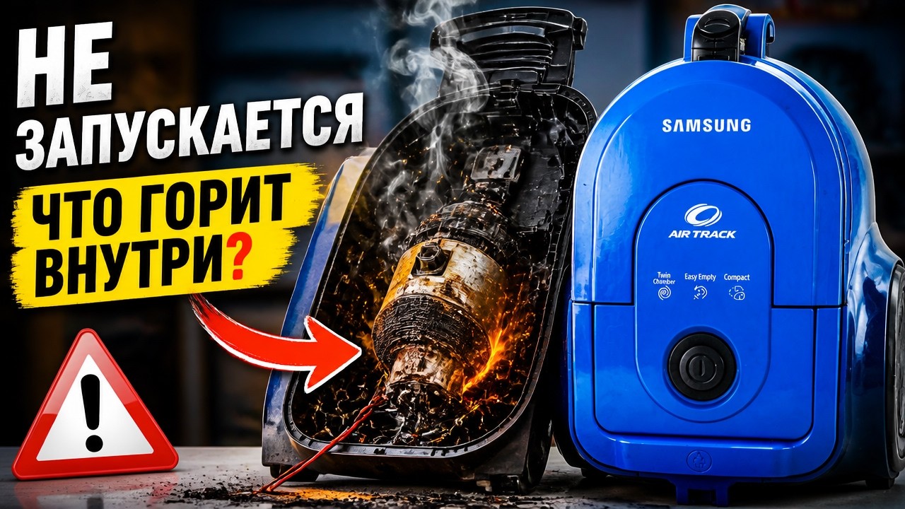 Пылесос Samsung SC4326 не запускается | Что горит внутри?