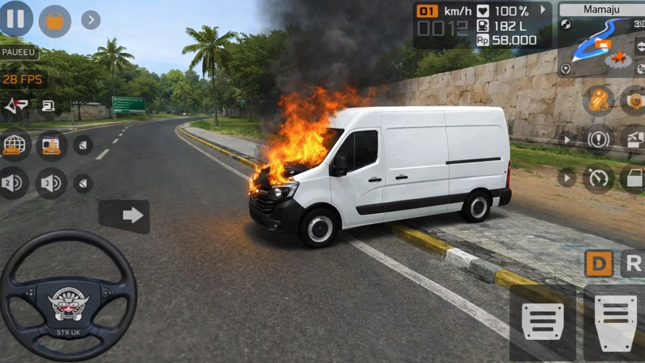 Renault Master Van - Bus Simulator Indonesia Gameplay | Realistic City Driving Van | Android Game