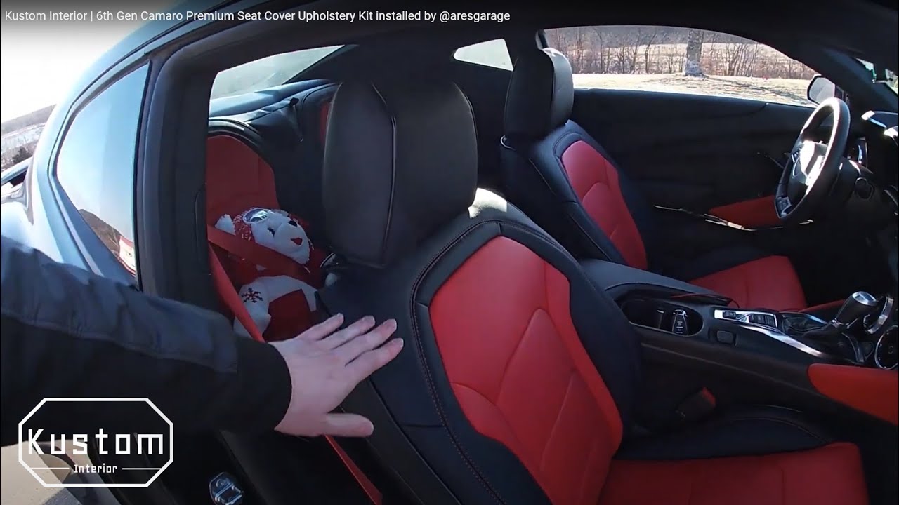 Kustom Interior | 6th Gen Camaro Premium Seat Cover Upholstery Kit installed by @StrokerMedia