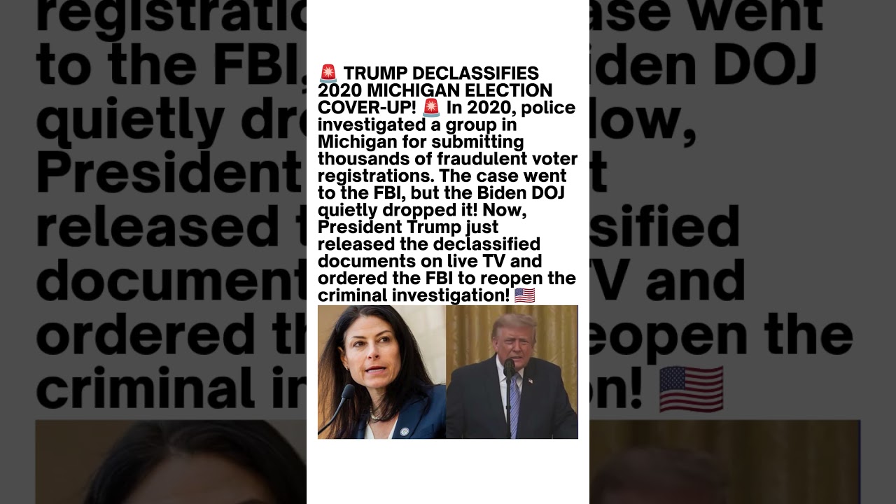 Trump Releases 2020 Michigan Election Documents 🇺🇸
