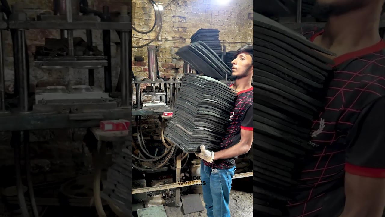How Rubber Shoe Soles Are Made on Mass Scale!