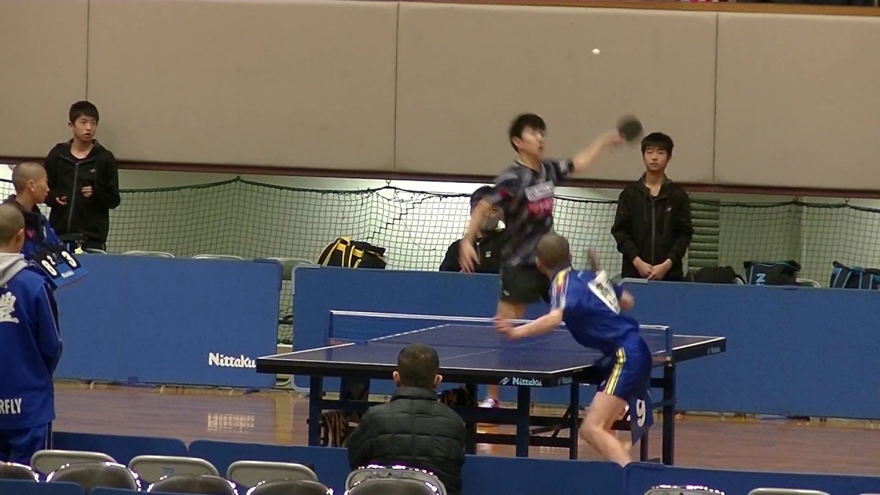 20200222全九州卓球選手権（中学団体の部）男子決勝 明豊（大分）vs石田卓球クラブ（福岡）第1ゲーム