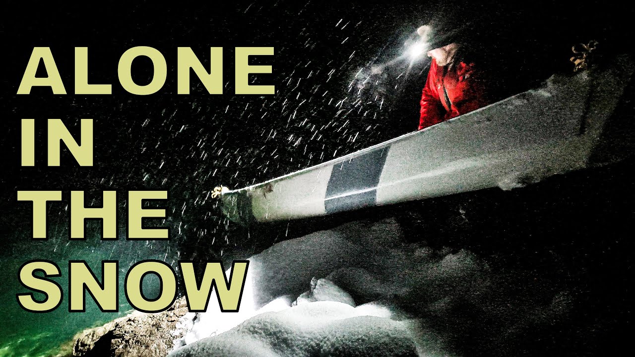 Winter camping by canoe, in silence - Arrow Lakes