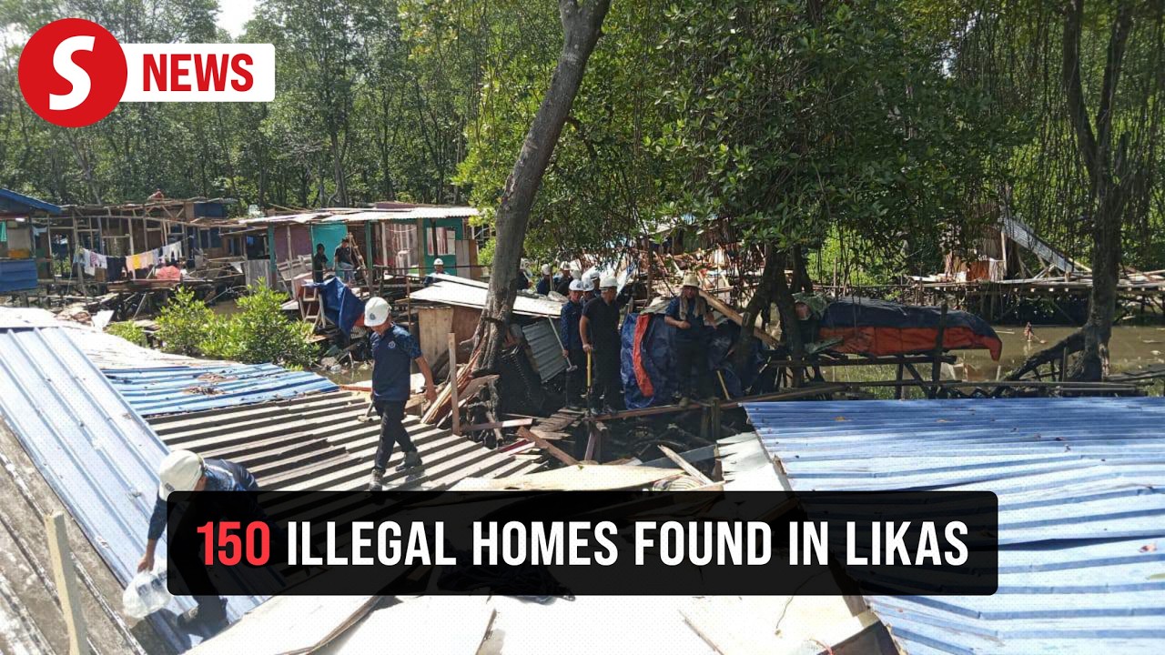 Kota Kinabalu city hall tears down 38 squatter houses in Likas