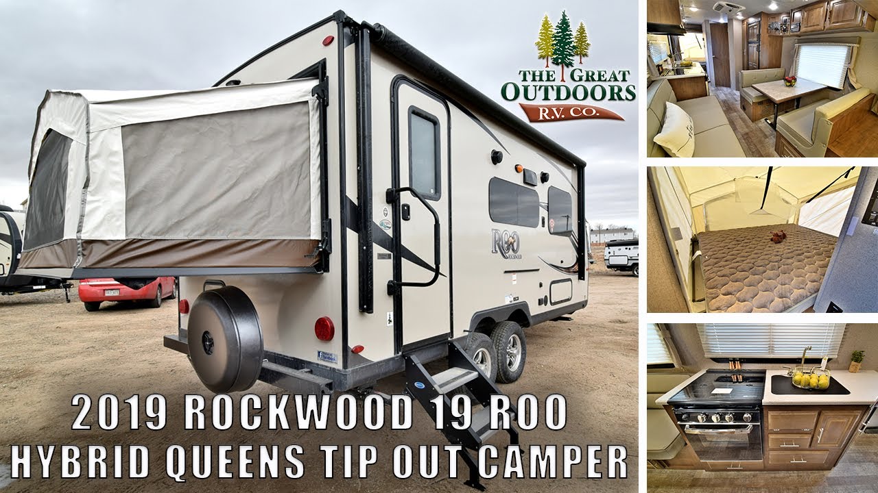 New 2019 FOREST RIVER ROCKWOOD 19 ROO Hybrid Tip out Camper RV Travel Trailer Colorado