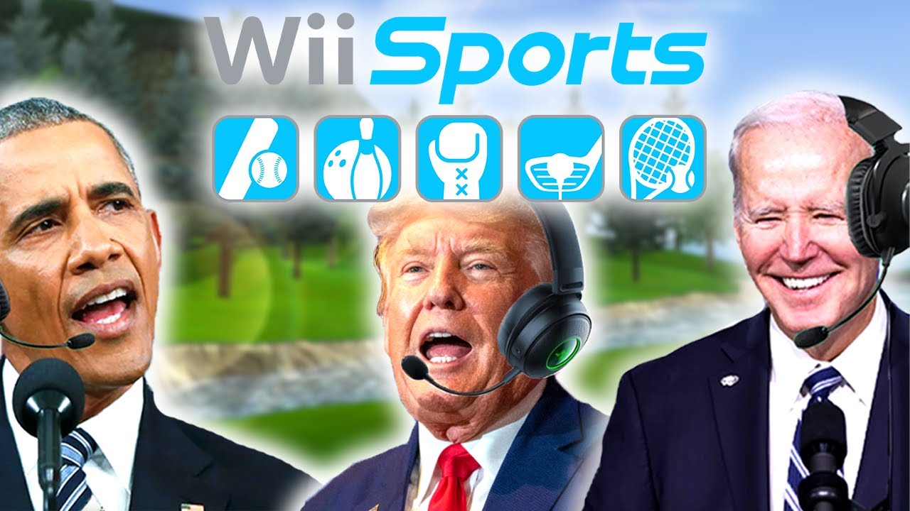 US Presidents Play 9 Hole Golf Wii Sports (Part 1)