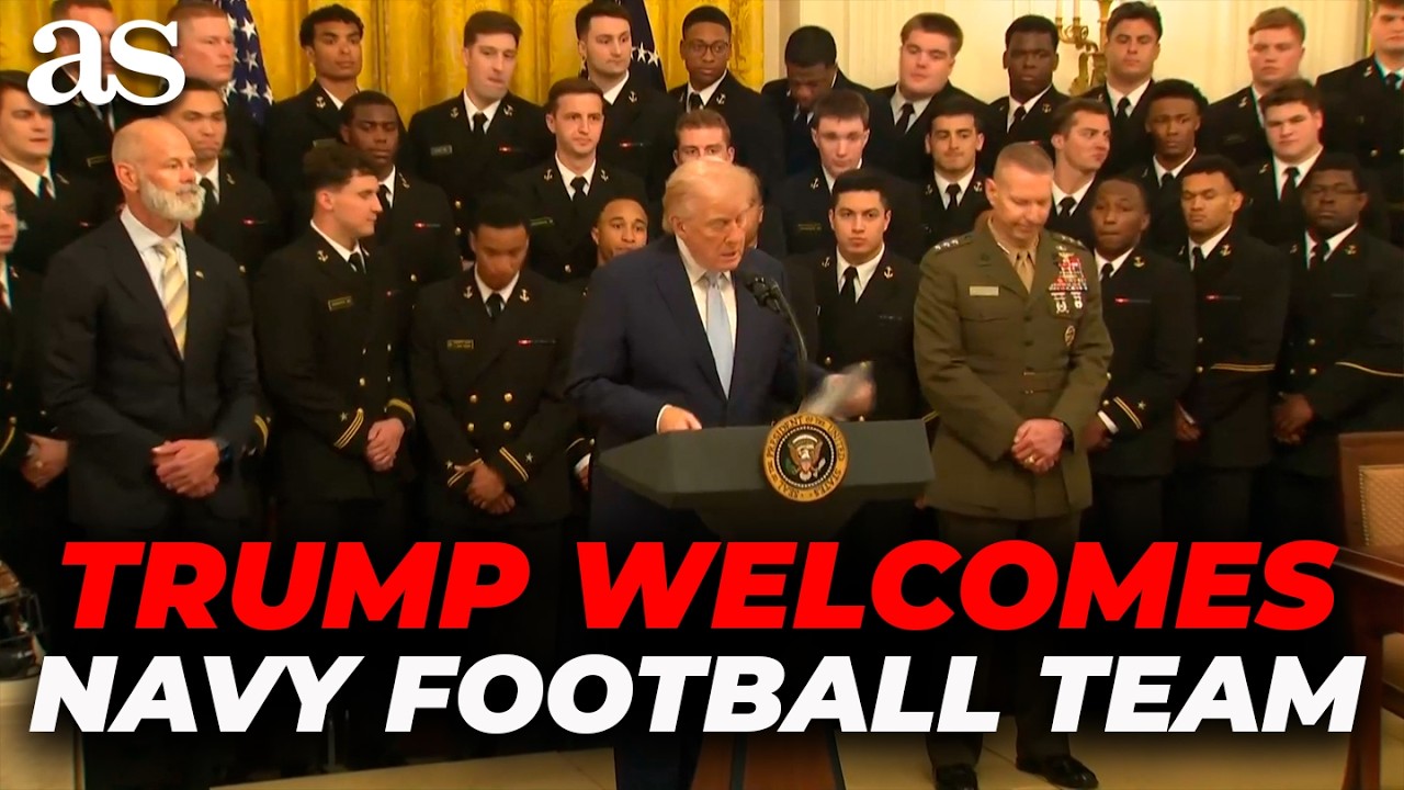 Trump welcomes NAVY FOOTBALL TEAM to the White House | FULL CEREMONY