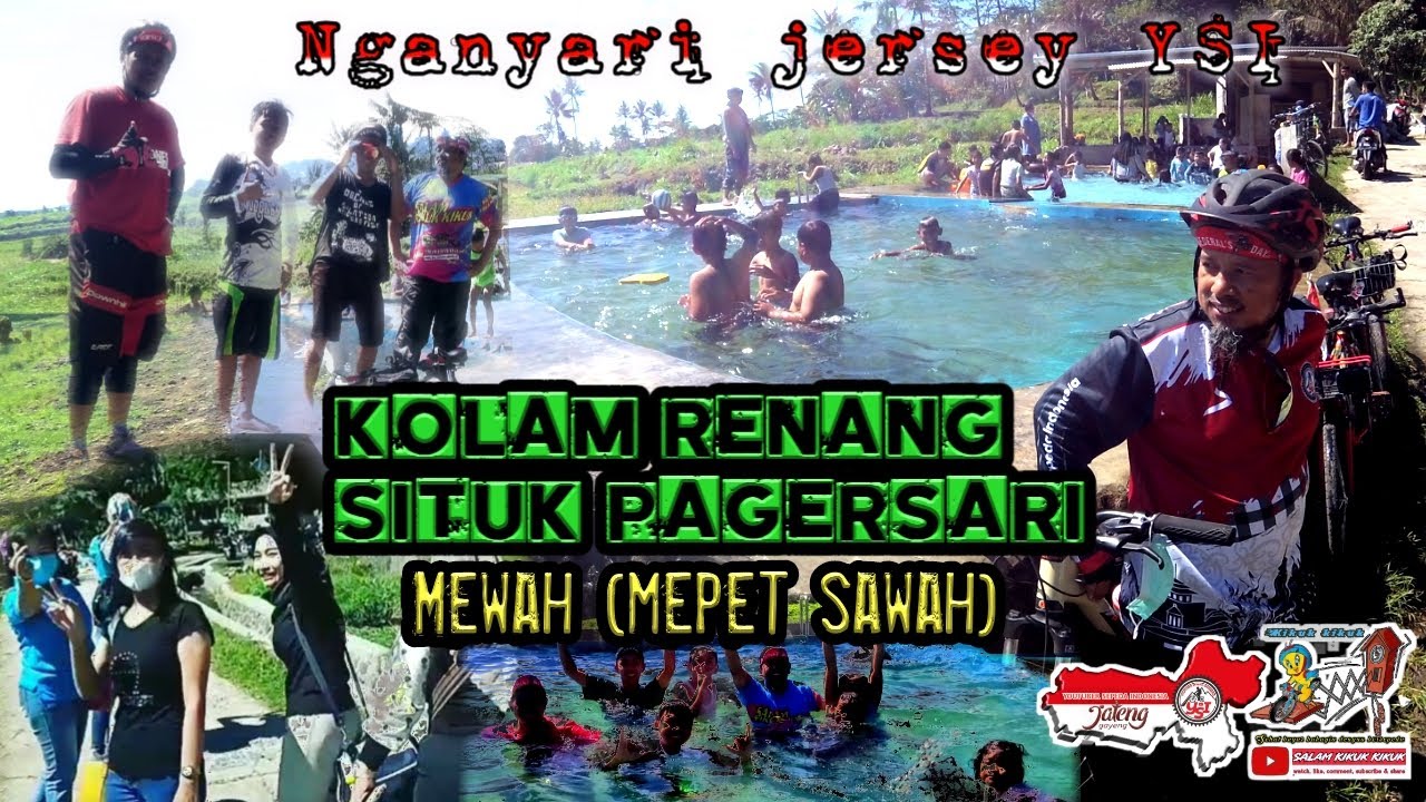 Kolam Renang mewah Situk Bergas Lor (mepet sawah) / Gowes seger mandi bareng #viral #wisatasemarang