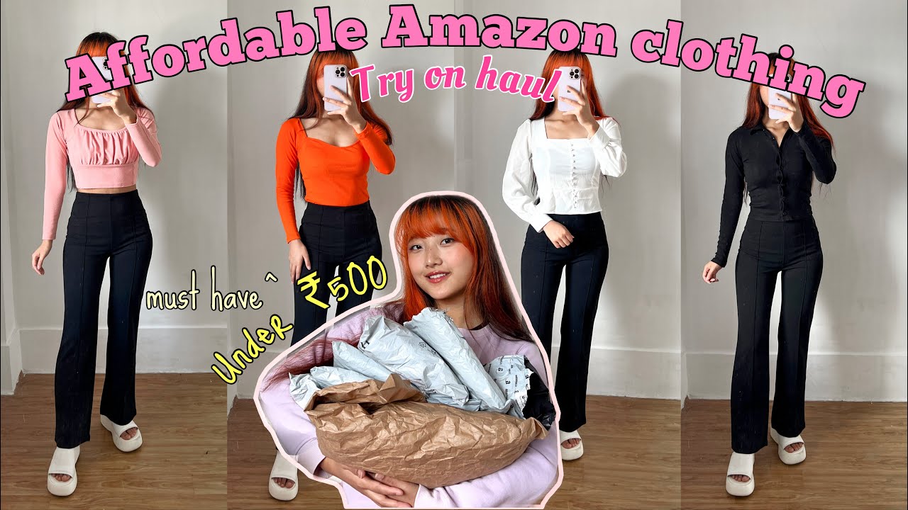 Affordable AMAZON fashion haul: must have tops/trousers under ₹500🛐