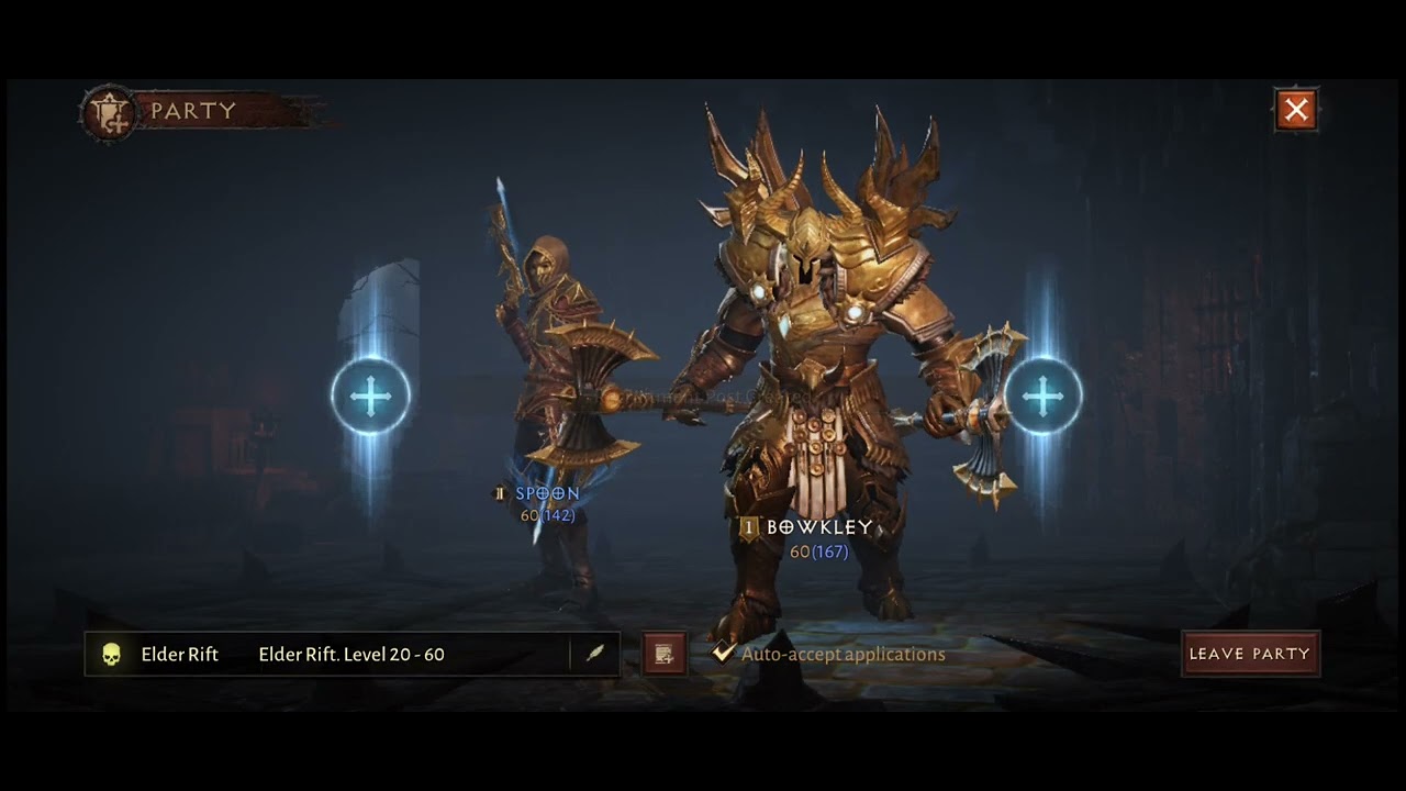 DIABLO IMMORTAL ELDER RIFT 2 PLAYER (1 RARE CREST)
