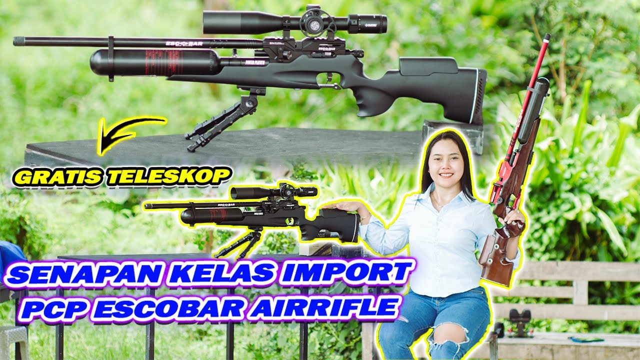 SENAPAN MEWAH KELAS IMPORT!! HARGA TERBARU & TES AKURASI PCP BOCAP ESCOBAR AIRRIFLE JARAK 50 METER!