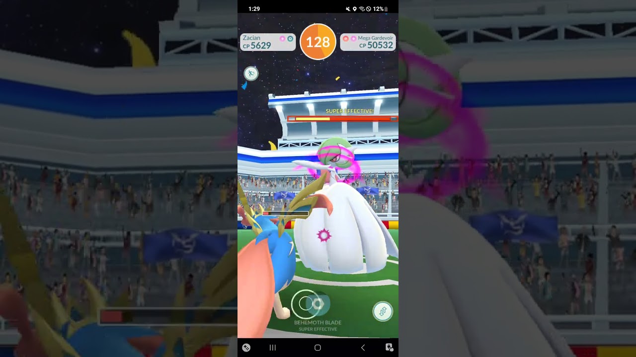 Mega Gardevoir Solo (No Weather Boost, 44 Seconds Left)