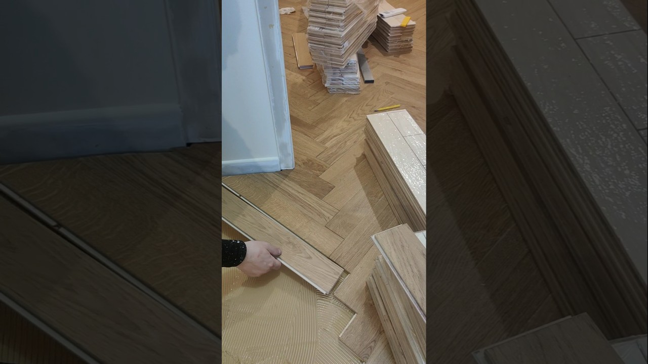 Cum se pune parchet lipit direct pe gresie😱 👏👏👏👍 