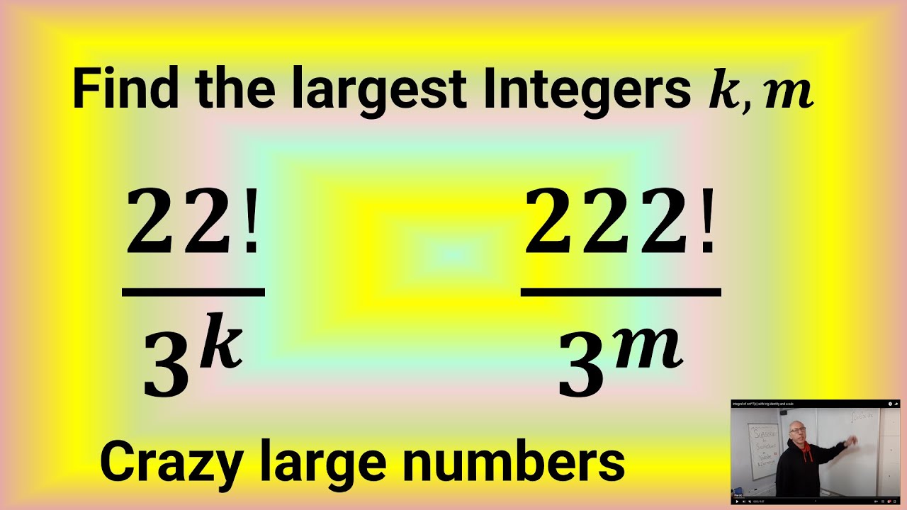 Find the Highest Powers of 3 dividing 222 factorial and 22 factorial