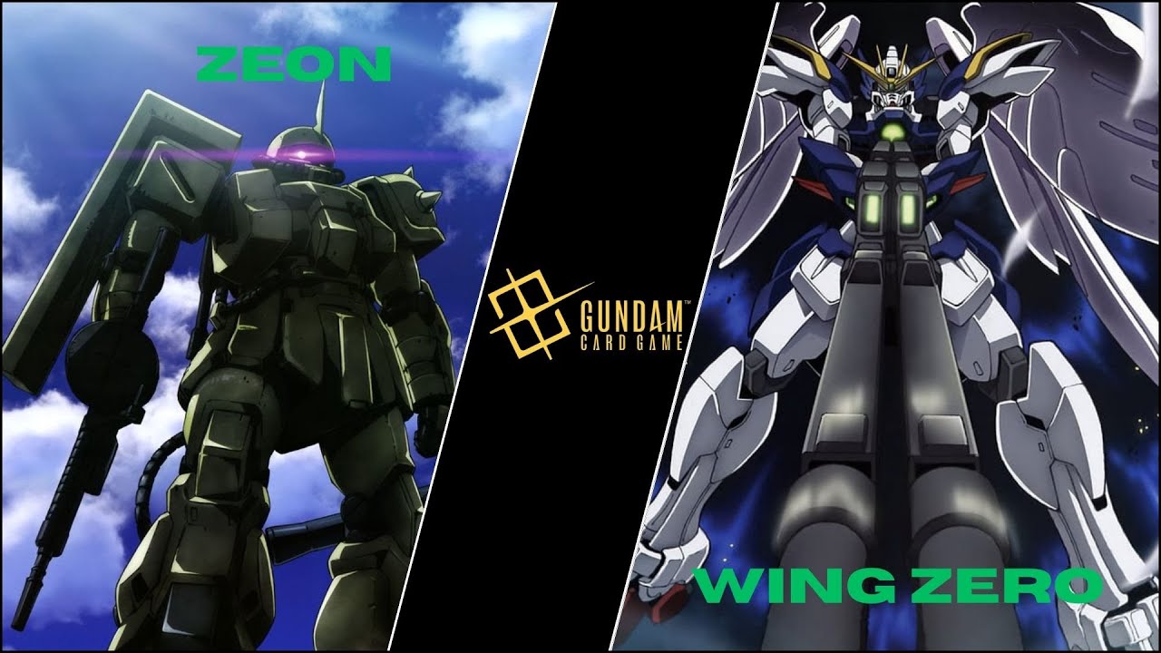 Zeon Rush (Blue Green) vs Wing Gundam: Gundam TCG gameplay + Decklists