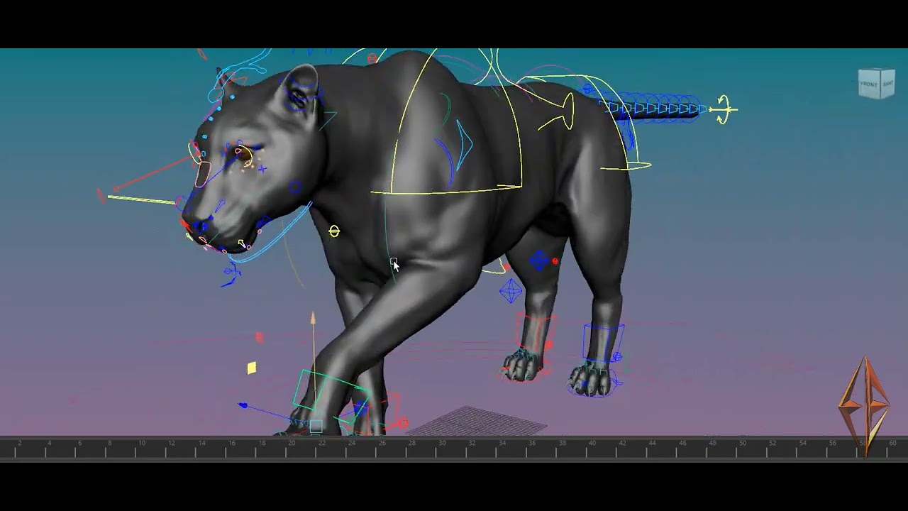 A highly flexible, joint-based Black Panther rig
