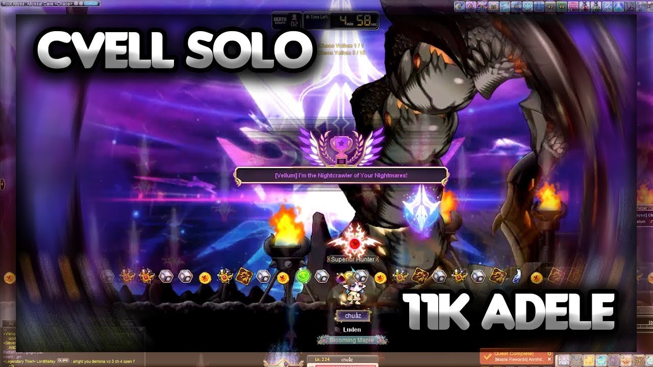 『GMS Reboot』Chaos Vellum Solo | Lv. 224 Adele 11k, 2.2k Legion