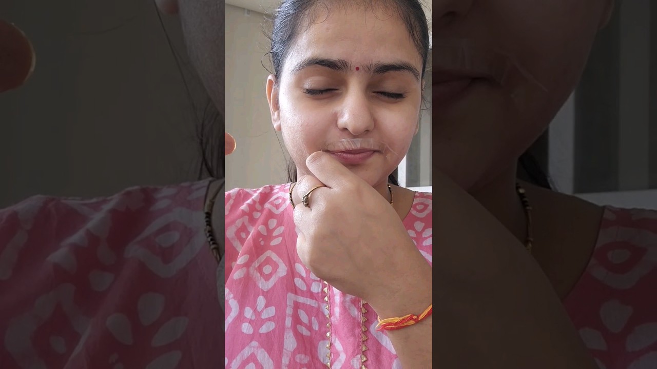 Cello tape se Upper lips ke hair Remove kiya 