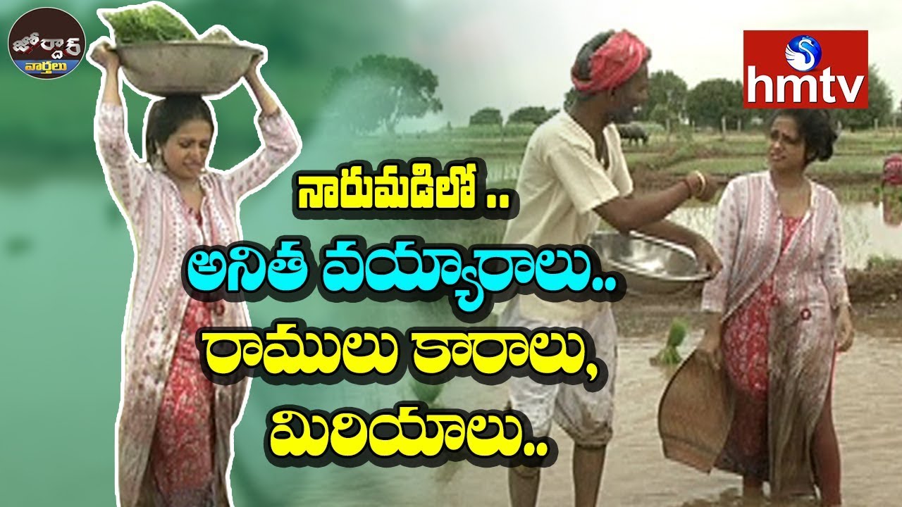 Village Ramulu Comedy | నారుమడిలో అనిత వయ్యారాలు రాములు కారాలు, మిరియాలు | Jordar News | hmtv