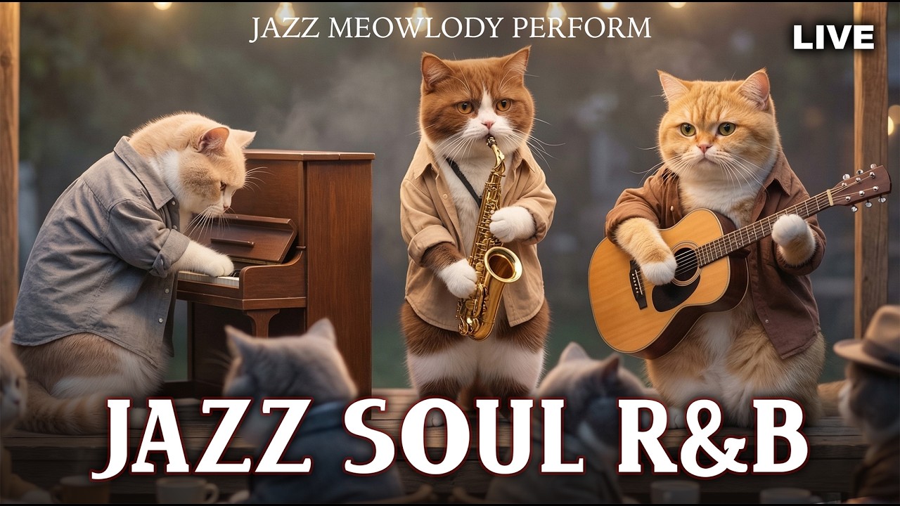 Midnight Jazz Soul R&B 🎷 Deep Focus Music for Sleep & Peaceful Nights | Jazz Meowlody