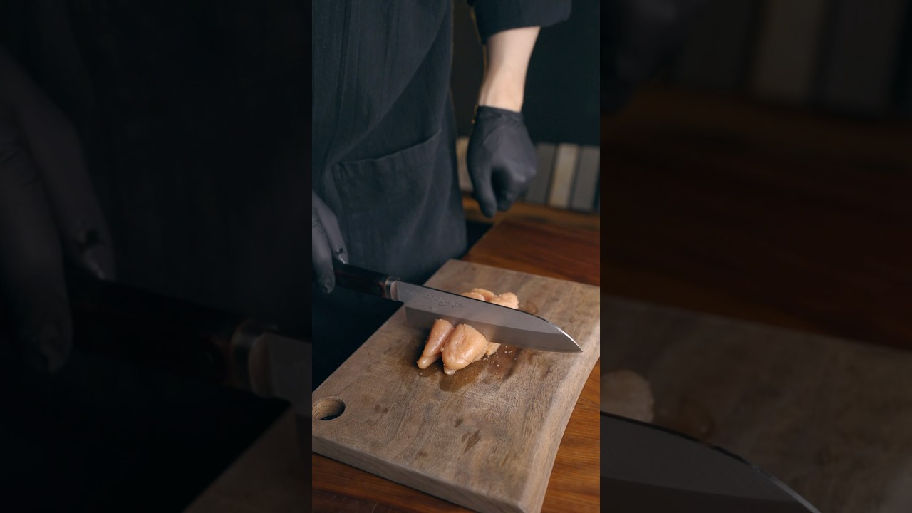 【Before After】Sharpening the knife because I couldn't cut the Mentaiko 🔪✨ #asmr