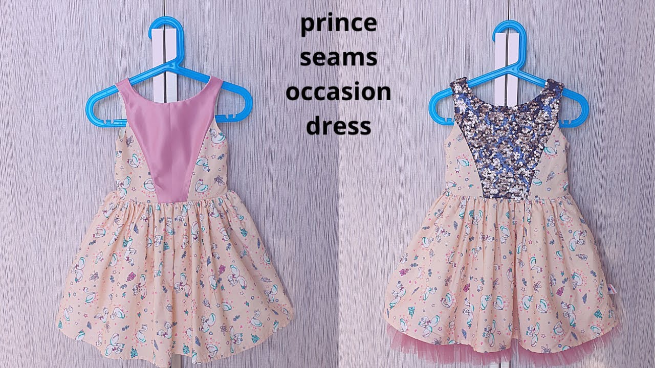 DIY OCCASION DRESS FOR LITTLE GIRL- PRINCESS SEAMS DRESS TUTORIAL / READY TO WEAR