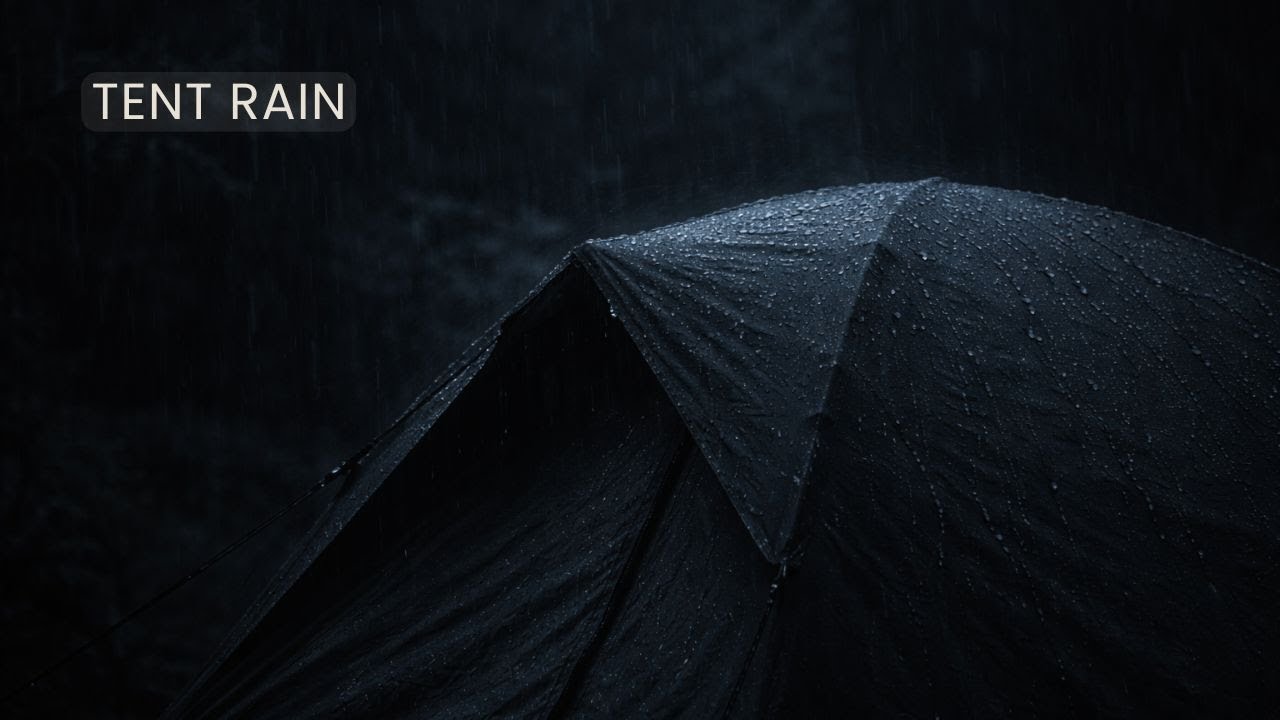 Rain on Tent at Night – 10 Hours | Deep Sleep, Relaxing Rain Sounds | No Music