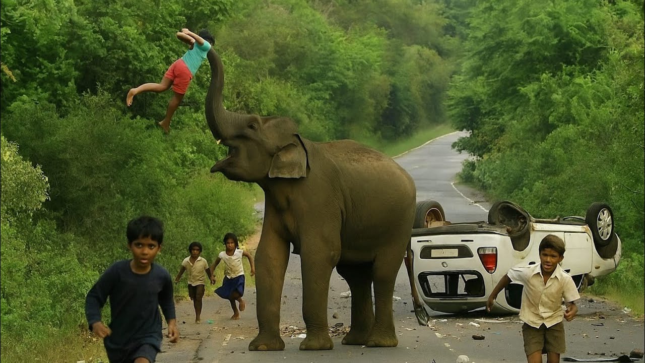 The Disturbing Behavior of an Angry Elephant⁉️😱 | السلوك المقلق لفيل غاضب‼️😱