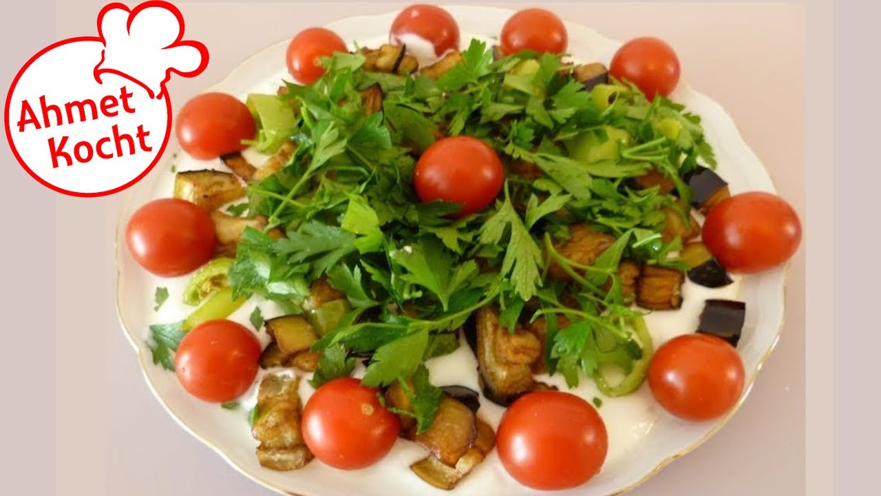 Rezept: Auberginensalat | Ahmet Kocht | vegan kochen | Folge 40