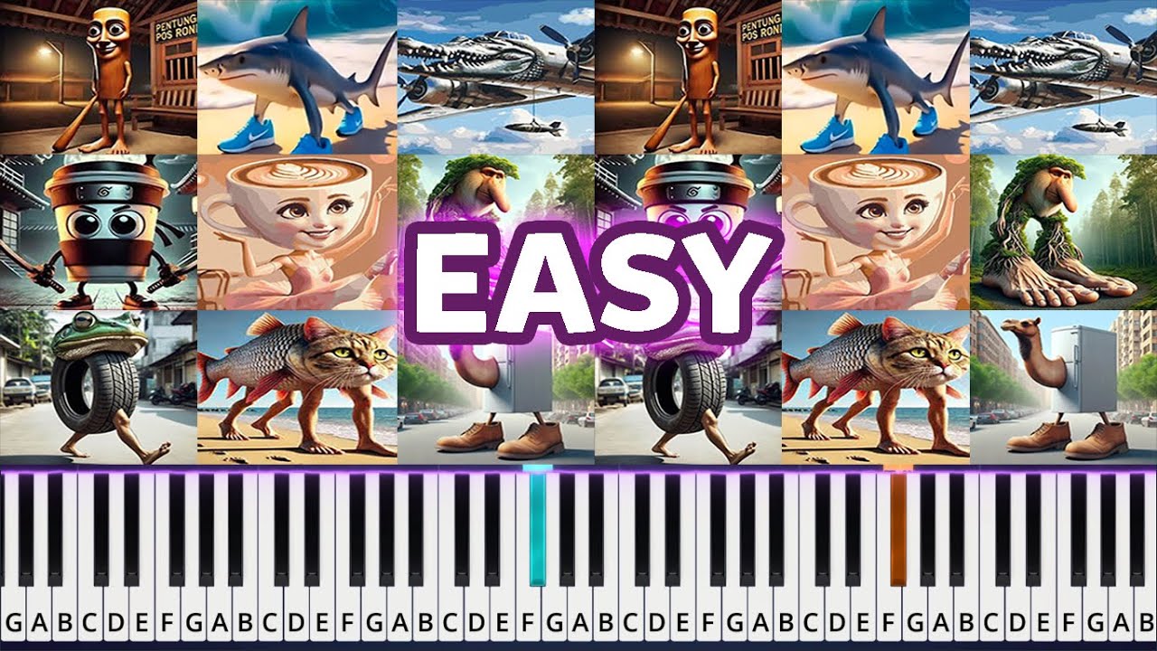 9 Italian Brainrot Meme Background Music - Easy Piano Tutorial