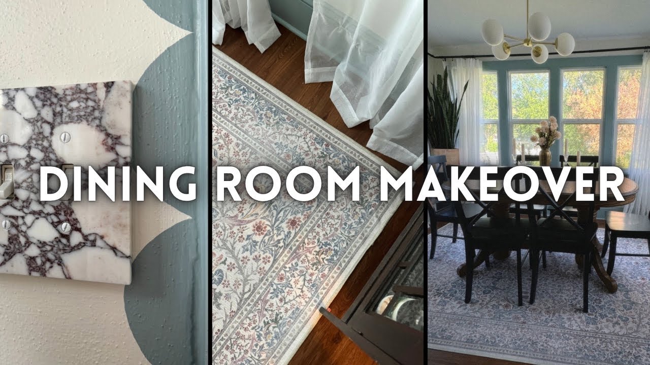 EXTREME ROOM MAKEOVER✨fun & colorful DIY dining room makeover from start to finish