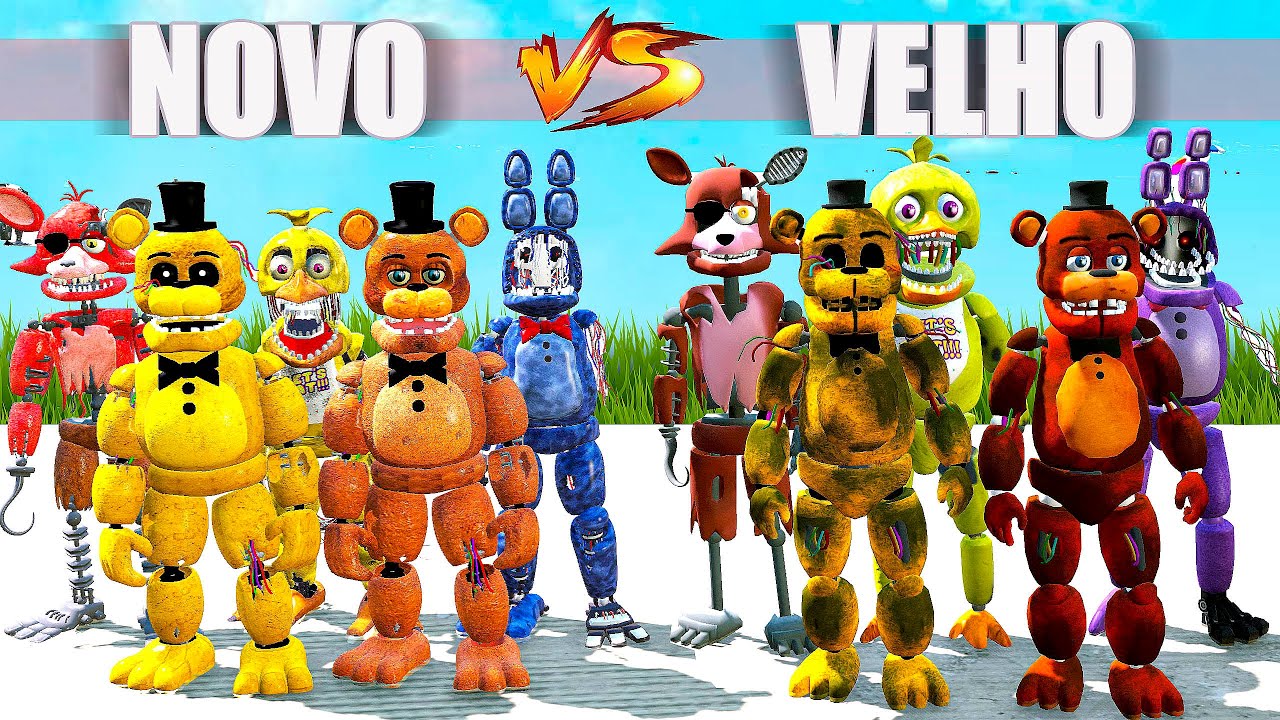 ANIMATRONICS VELHOS VS NOVOS ANIMATRONICS QUEM E MAIS FORTE NO GTA 5?