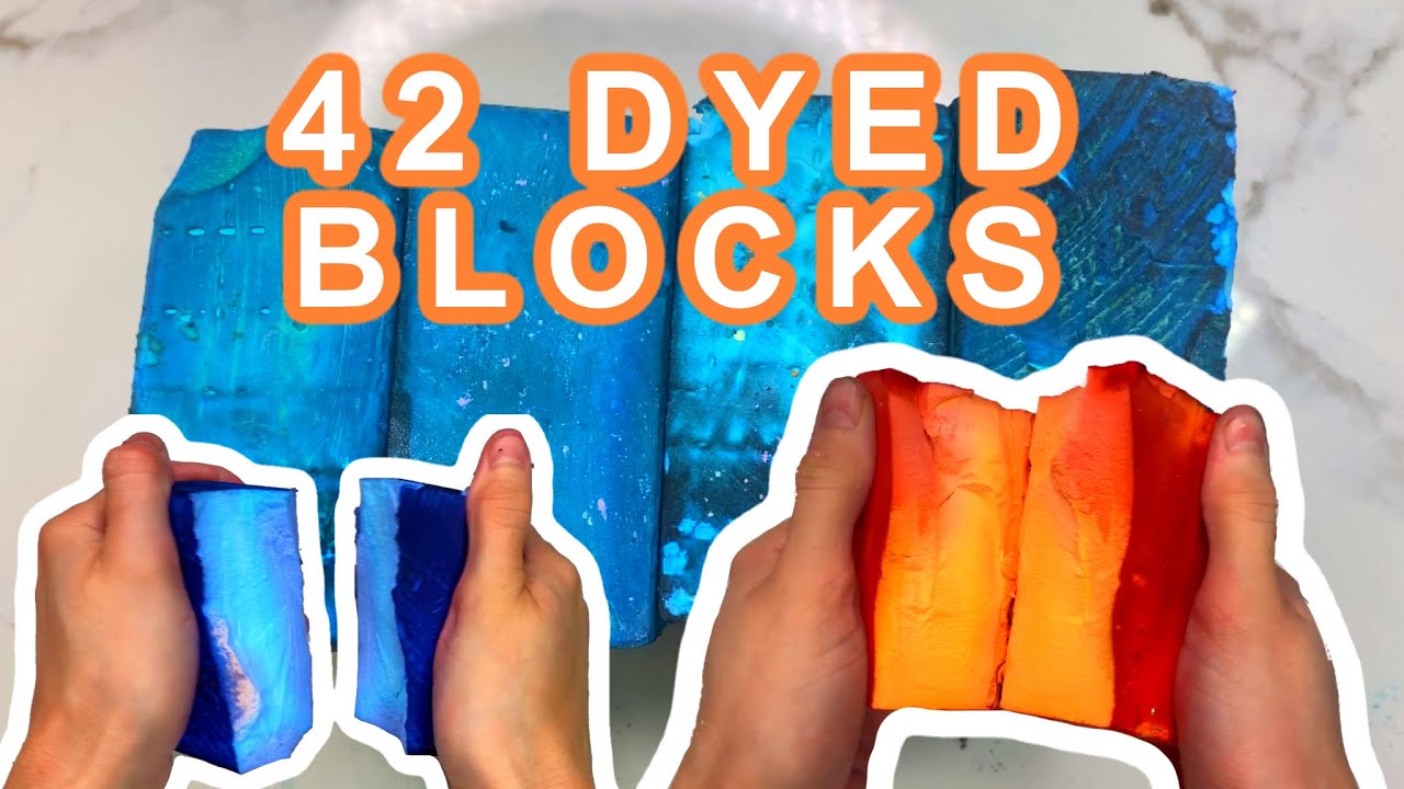 DYED GYM CHALK COMPILATION | 42+ BLOCKS & CHUNKS