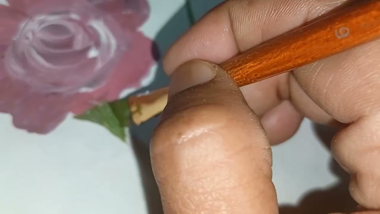 Angular brush rose painting #paintingtutorial #art #drawing #watercolor #youtube 