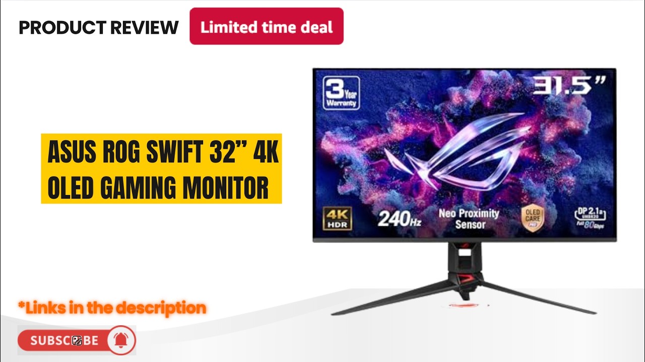 Обзор игрового монитора ASUS ROG Swift 32&rdquo; 4K OLED 🔥 Мощный 240 Гц QD-OLED монитор для игр нового...