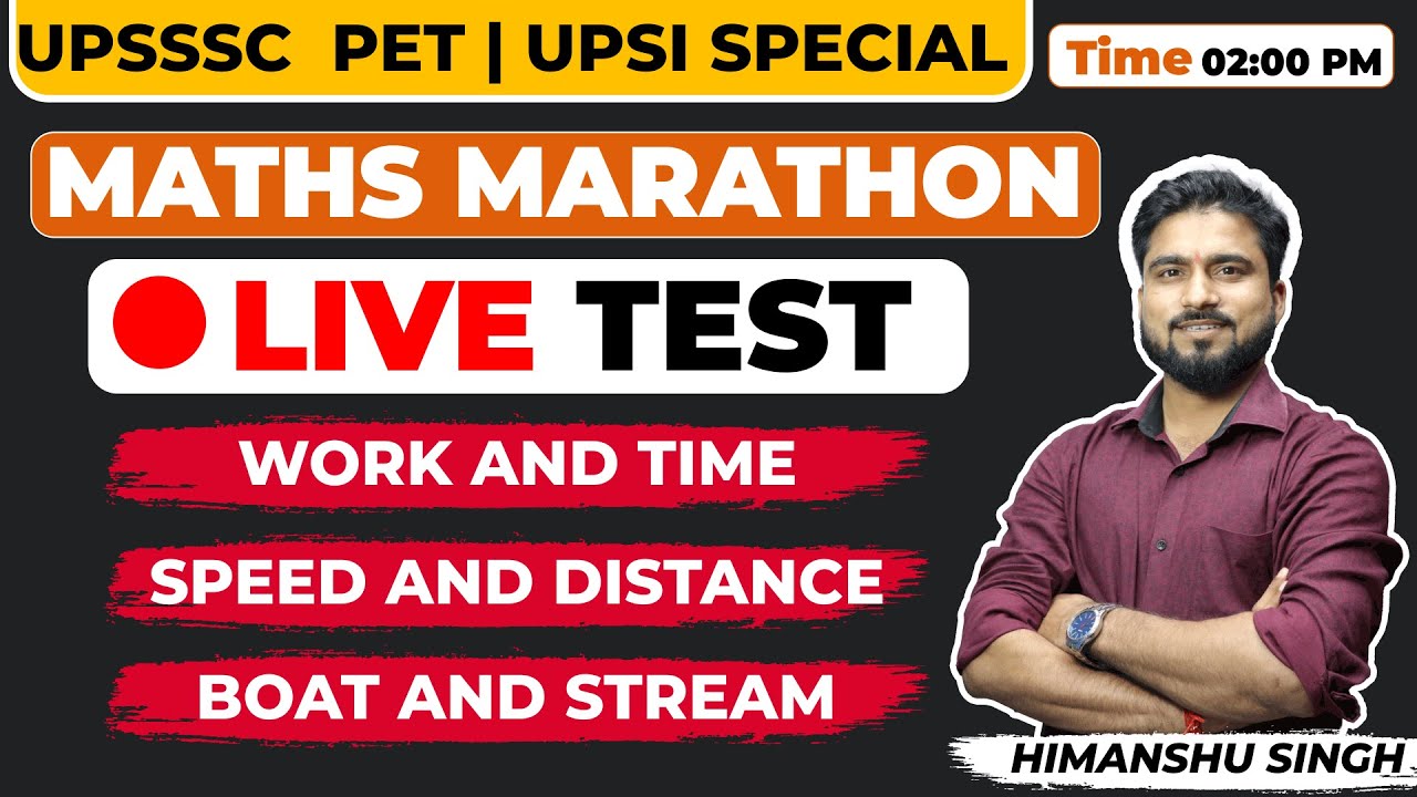 UPSSSC PET Special | Maths Marathon Live Test Chapterwise Hindi and English | Himanshu Sir