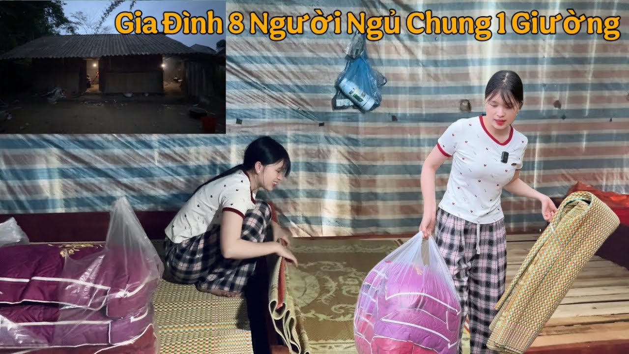 Em Mỷ Mua Th&ecirc;m Giường Cho Gia Đ&igrave;nh 8 Người. B&aacute;t Nước Chấm Ớt L&agrave; M&oacute;n Ch&iacute;nh Của 6 Em Nhỏ