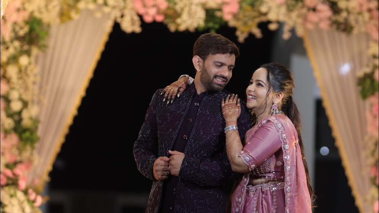Raj & Charmi Dandiya night 🎊 #weddingvideo #marriage #dandiya #celebration #love #couple 