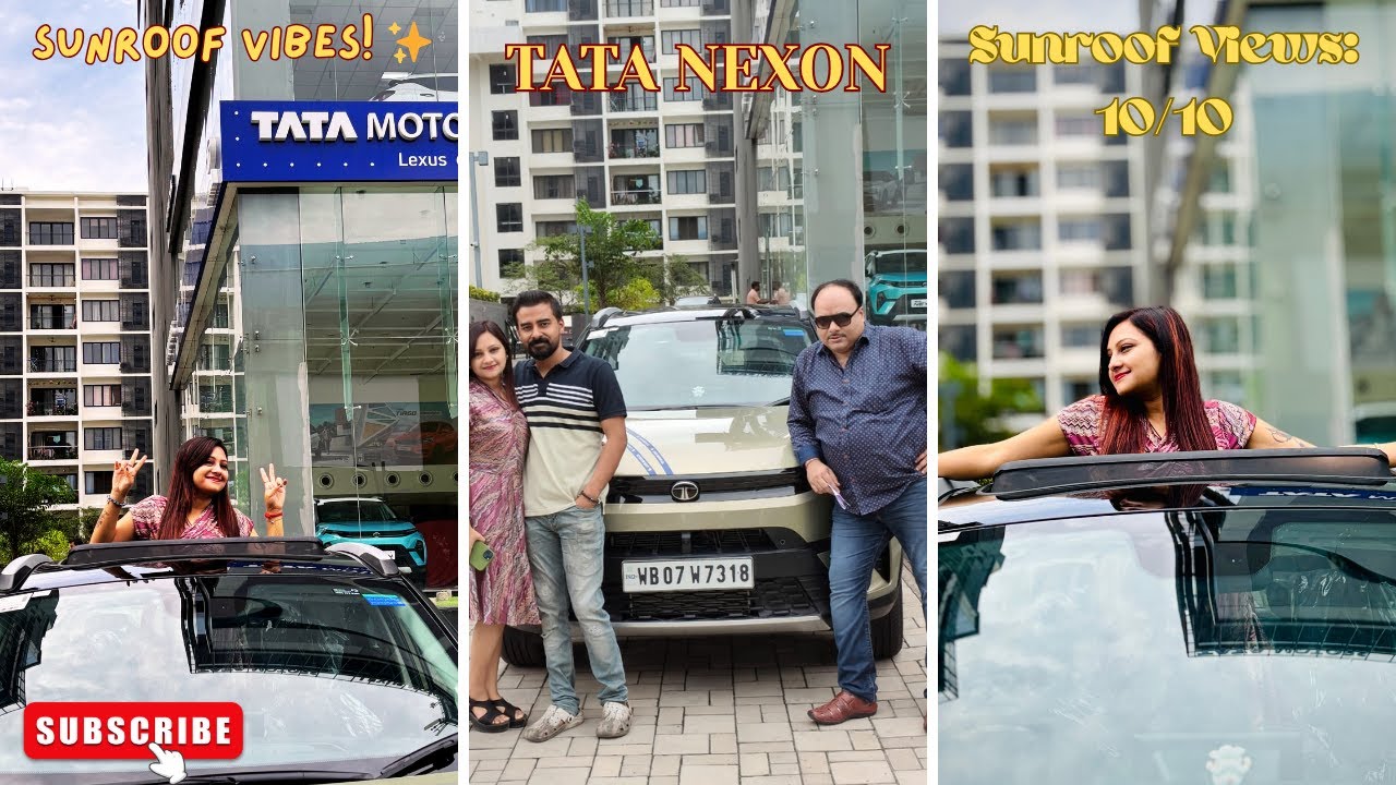 Car Delivery Day Vlog 🚗 | Tata Nexon Kaziranga Edition 🐘| Sunroof Variant | Lexus Motors Newtown