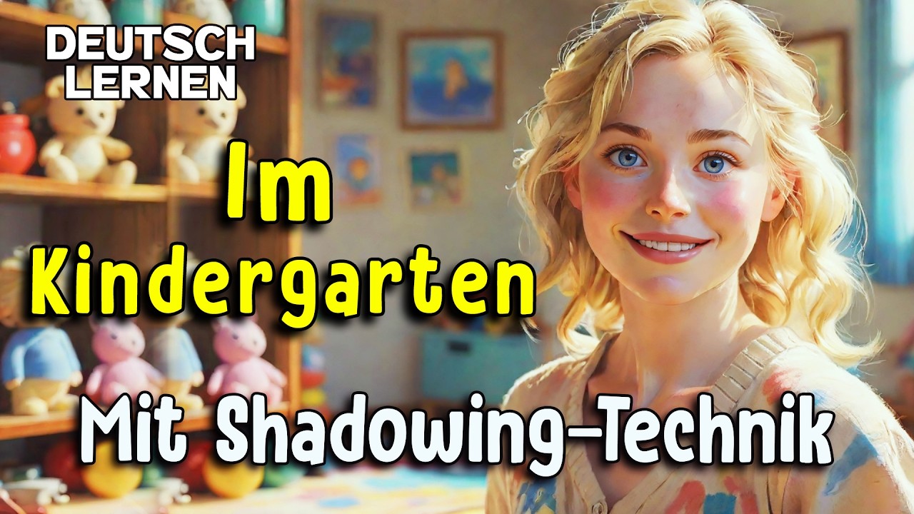 Learn German with a Day in Kindergarten 👧🧒 | A2-B1 Listening Practice