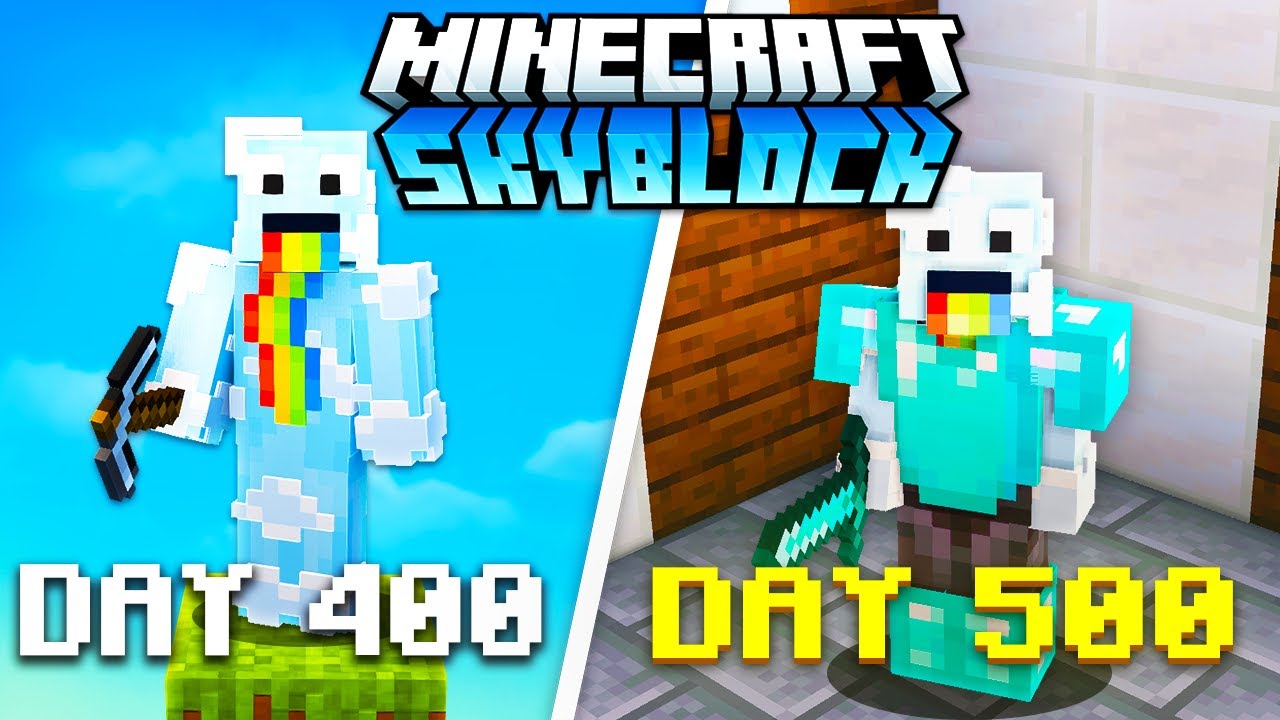 500 Days In Minecraft Bedrock Skyblock