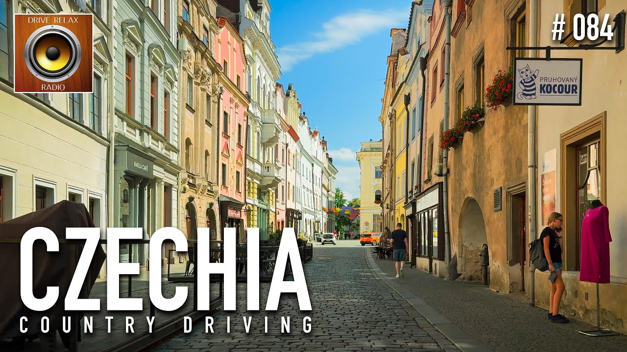 Central Bohemia Driving Tour to Pardubice with Lounge music 🎹 Czech Republic 4K HDR